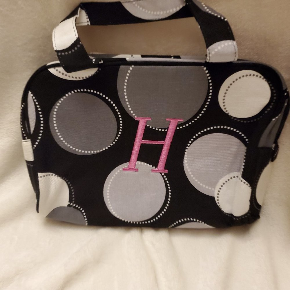 Thirty-One, Cosmetic Bag, Black Happy Dot